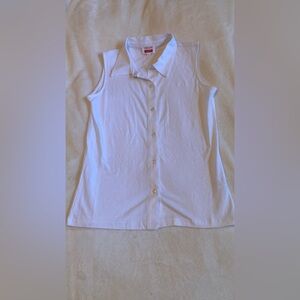 Goldie Ivory Sleeveless Button Down Shirt